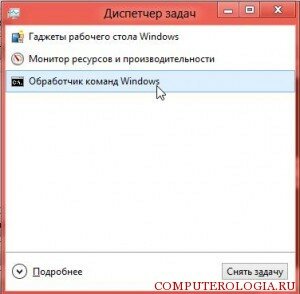 Диспетчер задач в Windows 8