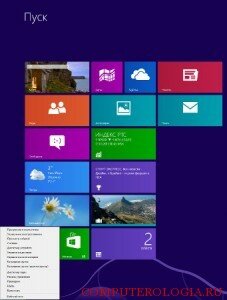 Кнопка Пуск в Windows 8